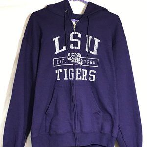 LSU Tigers Full Front Zip Up Hoodie